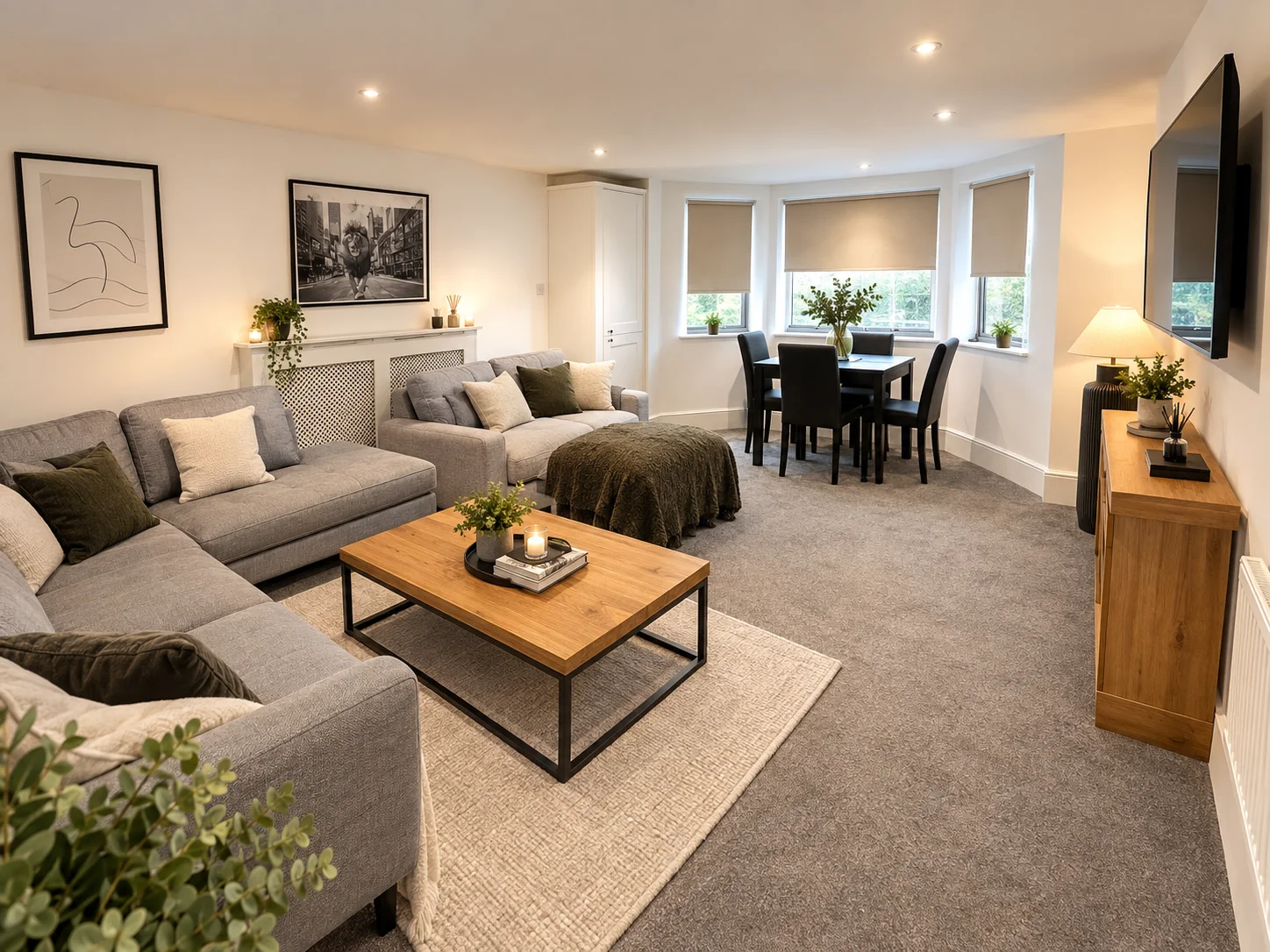 Spacious living room at Manere Apartments